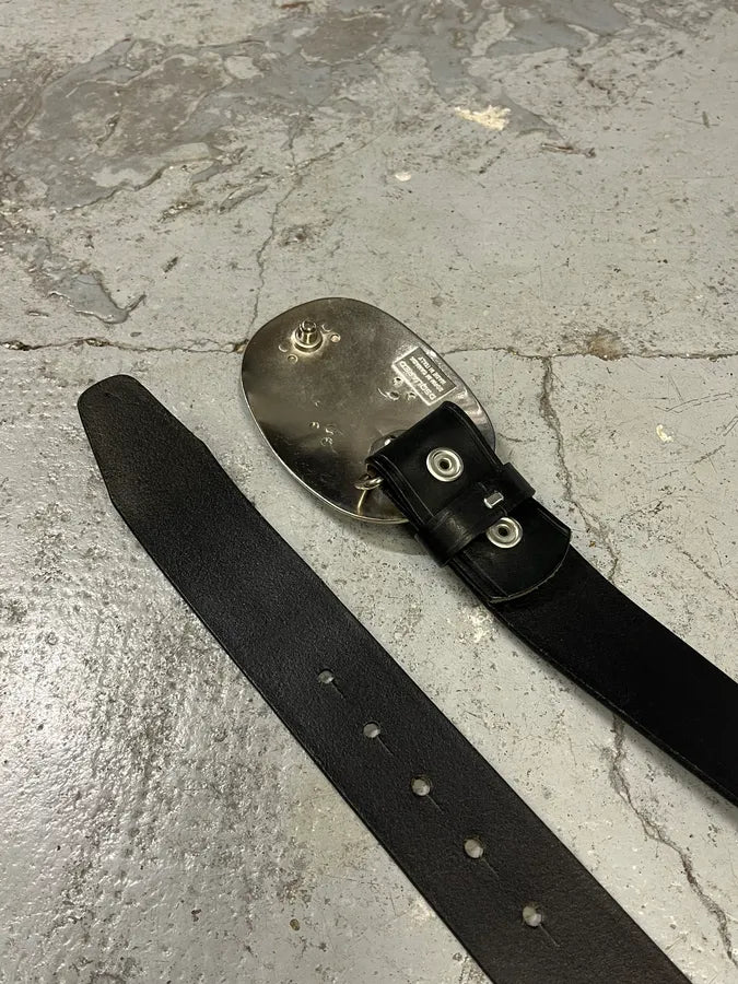 DSquared2 Black Leather Propaganda Buckle Belt BCtwzuq 4
