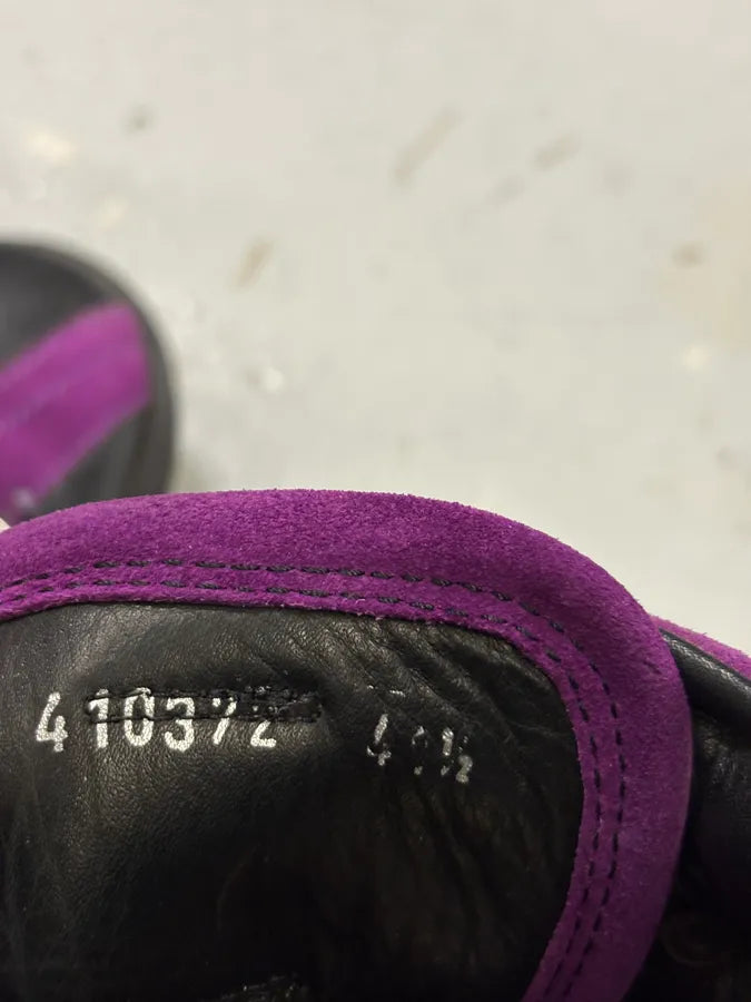 Dsquared2 Black Leather Purple Stripe Low Sneakers NwDsygi 8