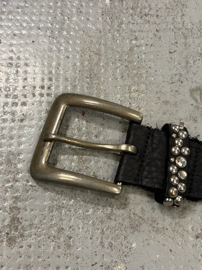 Dsquared2 Black Leather Studded Belt IqsvFcr 4