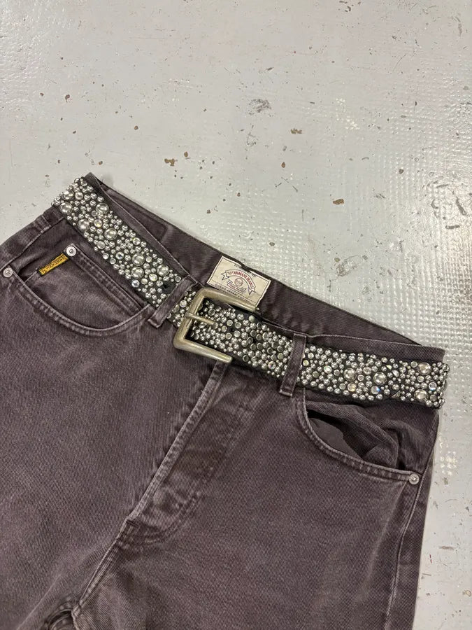 Dsquared2 Black Leather Studded Belt IqsvFcr 0