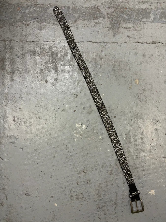 Dsquared2 Black Leather Studded Belt IqsvFcr 6