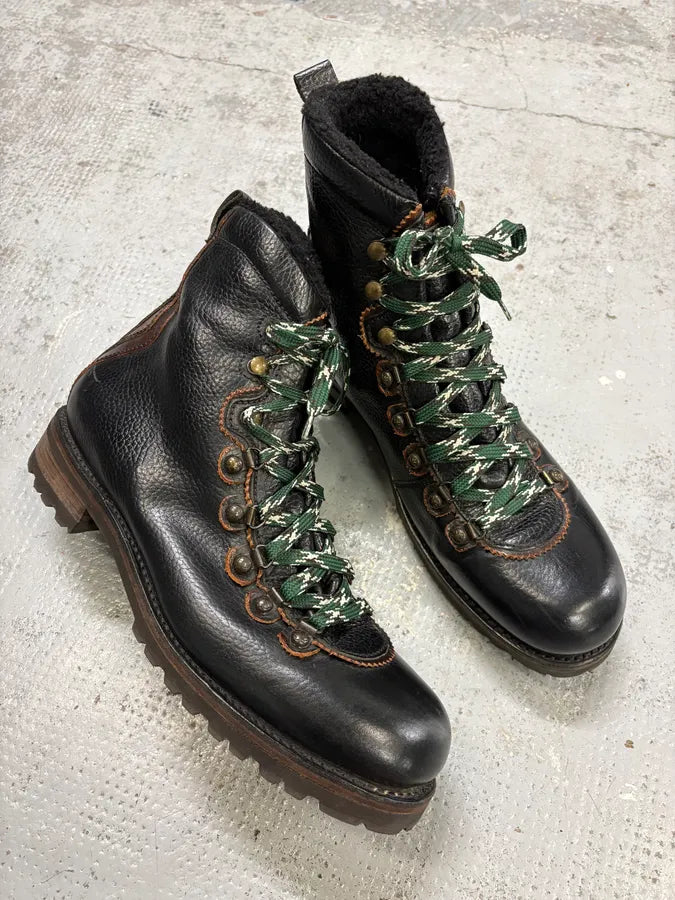 Dsquared2 Black Leather Hiking Boots rxUInbX 6