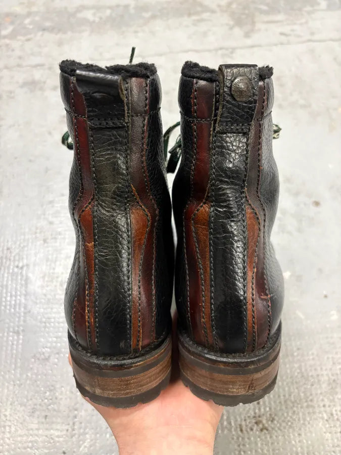 Dsquared2 Black Leather Hiking Boots rxUInbX 8
