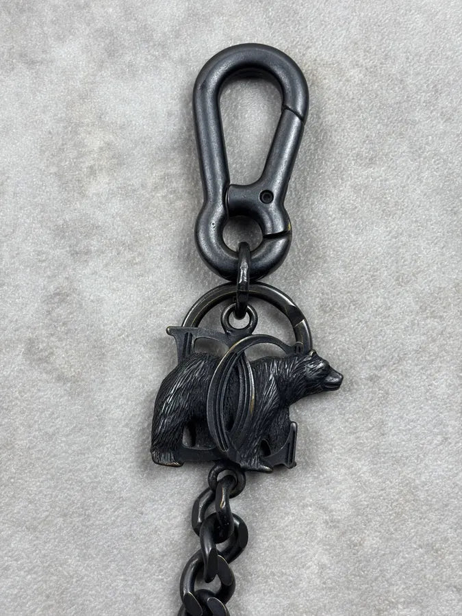 Dsquared2 Black Metal Chain Squirrel Charm Belt gTNSswR 5