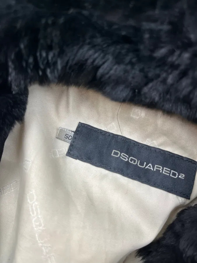 AW2009 Dsquared2 Black Fur Collar Cargo Bomber Jacket JAUpILH 9