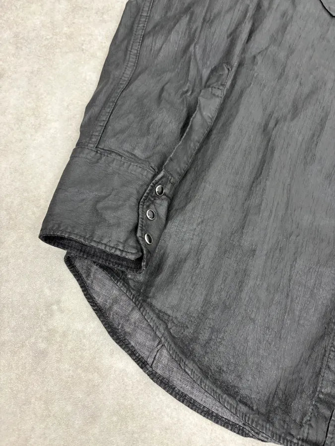 AW2016 Dsquared2 Black Waxed Shirt CXxDOXd 7