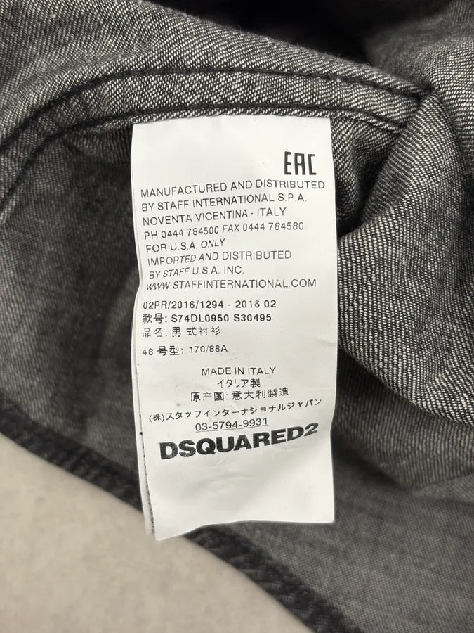 AW2016 Dsquared2 Black Waxed Shirt CXxDOXd 10