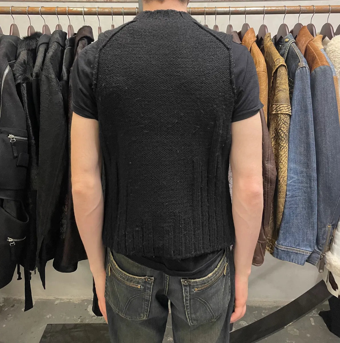 Dsquared2 Black Wool Sleeveless Sweater (S) 2