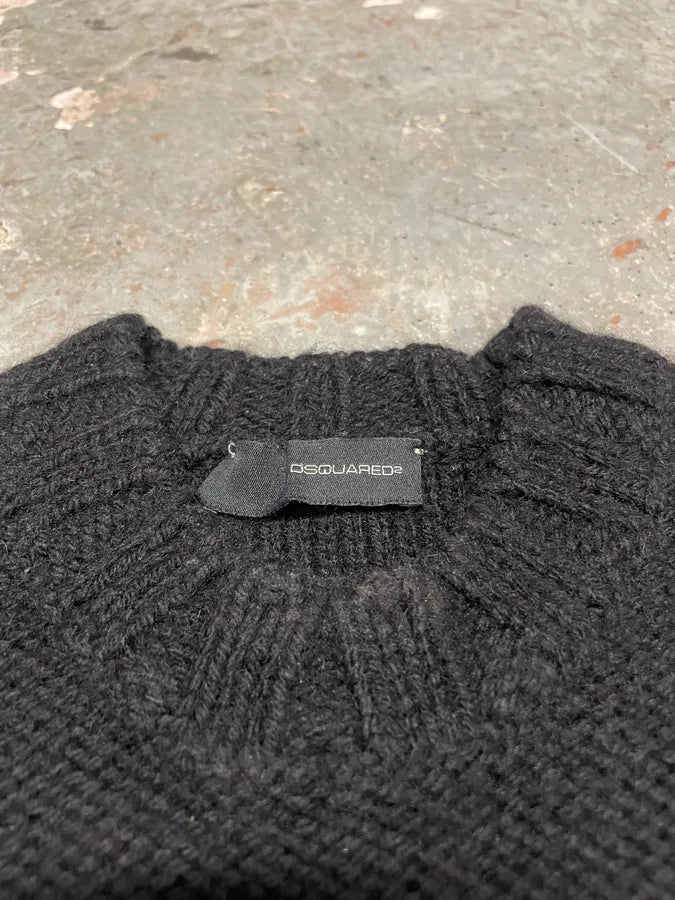 Dsquared2 Black Wool Sleeveless Sweater (S) 7