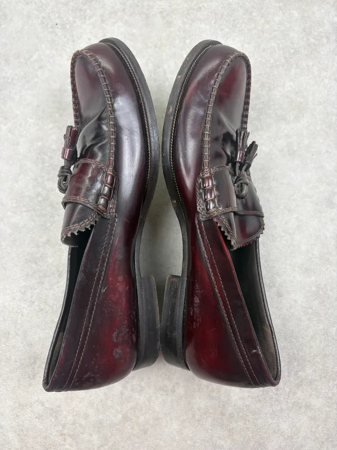 Dsquared2 Bordeaux Leather Tassel Loafer Shoes vneXZnV 3