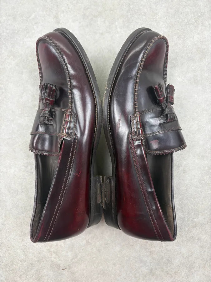 Dsquared2 Bordeaux Leather Tassel Loafer Shoes vneXZnV 4
