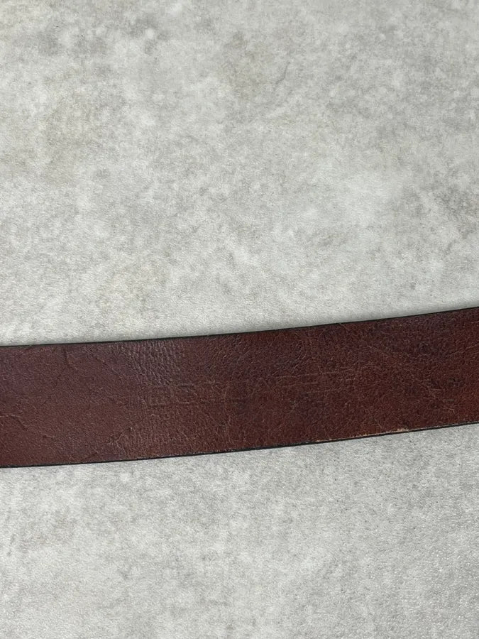 Dsquared2 Bordeaux Brown Lady Gothic Leather Belt uyzvbhY 6