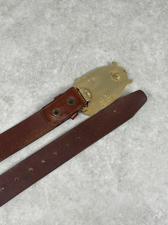 Dsquared2 Bordeaux Brown Lady Gothic Leather Belt uyzvbhY 5