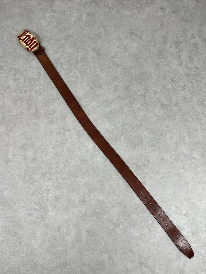 Dsquared2 Bordeaux Brown Lady Gothic Leather Belt uyzvbhY 7