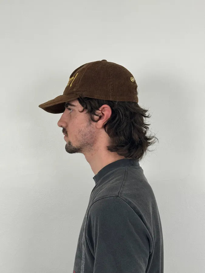 AW2005 Dsquared2 Brown Angel Embroidered Corduroy Cap NrxyZPb 3