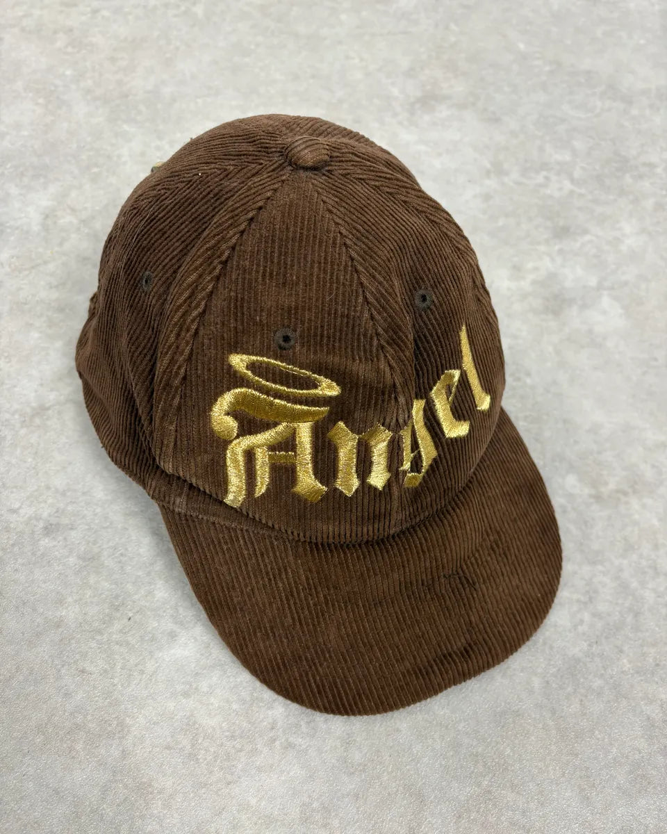AW2005 Dsquared2 Brown Angel Embroidered Corduroy Cap NrxyZPb 0