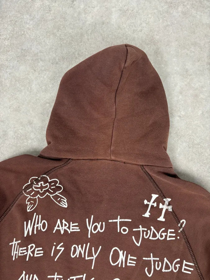 2000s Dsquared2 Brown Cotton Graffiti Logo Zip Hoodie qDUWFjX 5