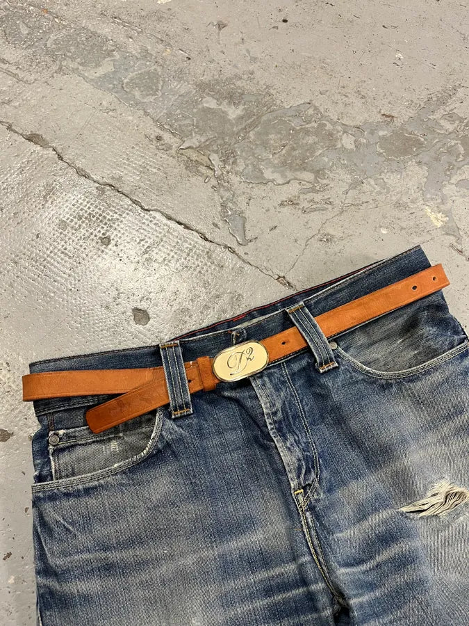 DSquared2 Brown Leather Belt CRVRNPd 0