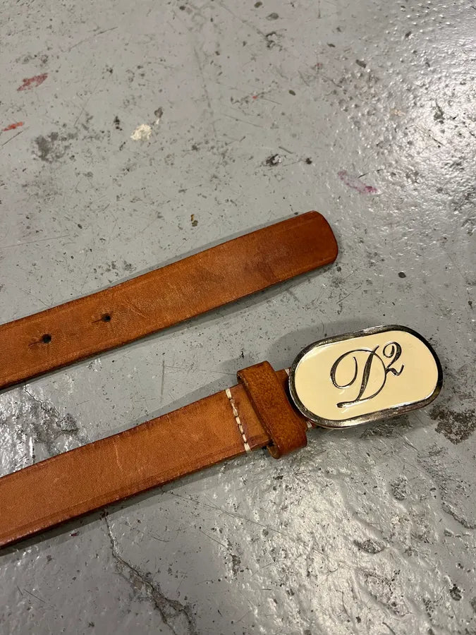 DSquared2 Brown Leather Belt CRVRNPd 4