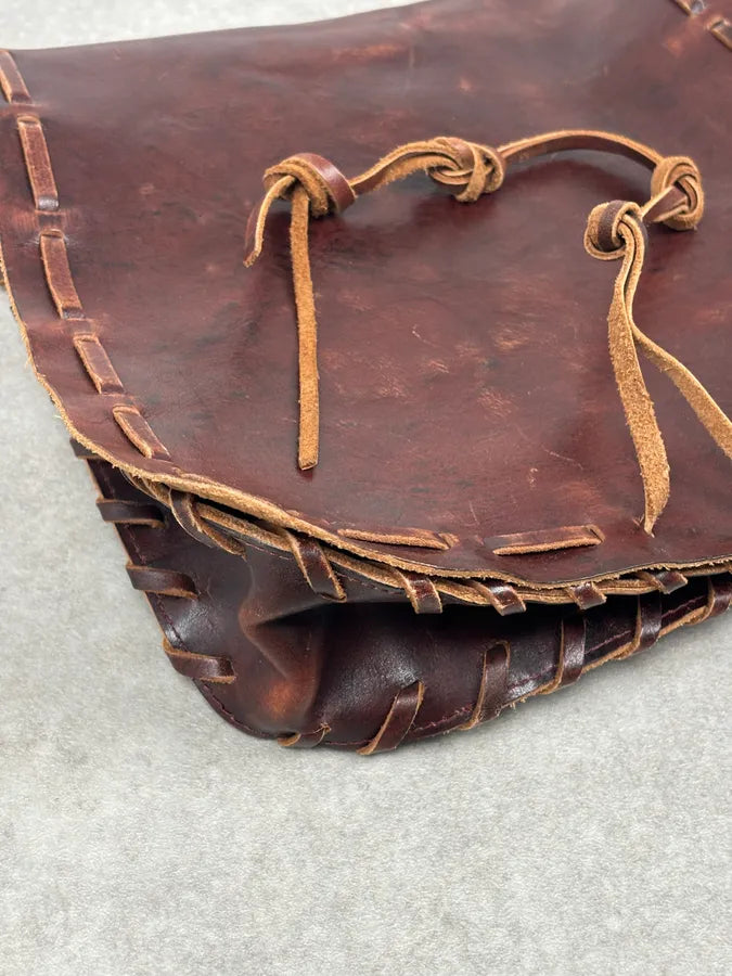 2000s Dsquared2 Brown Leather Studded Crossbody Bag kkERJWy 7