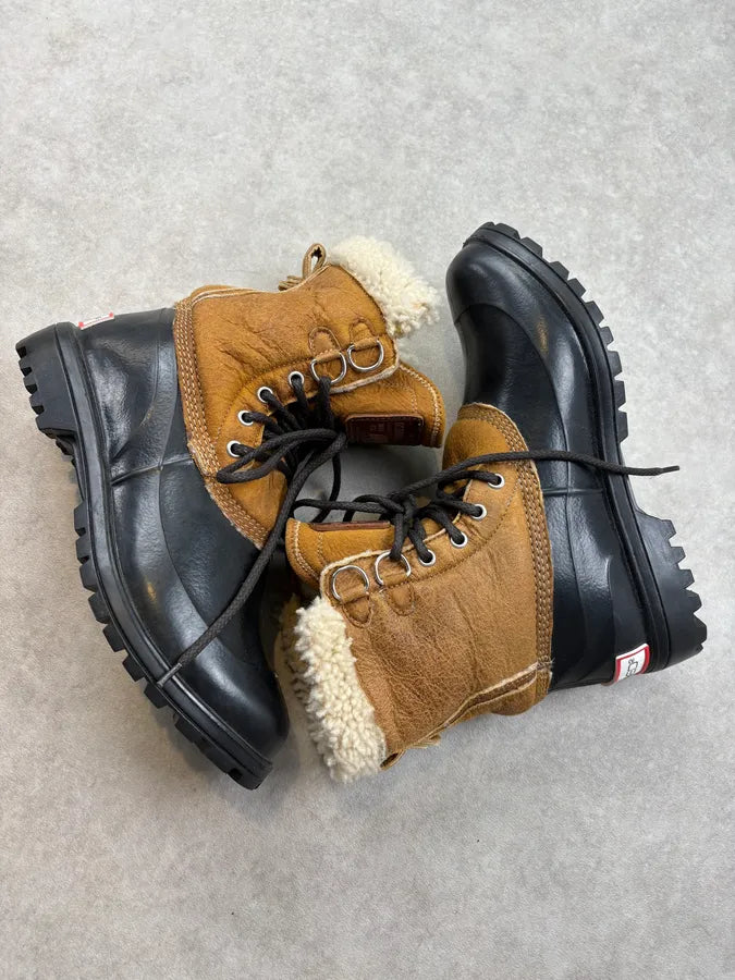 Dsquared2 Brown Shearling Leather Hiking Boots  HJugcSV 5