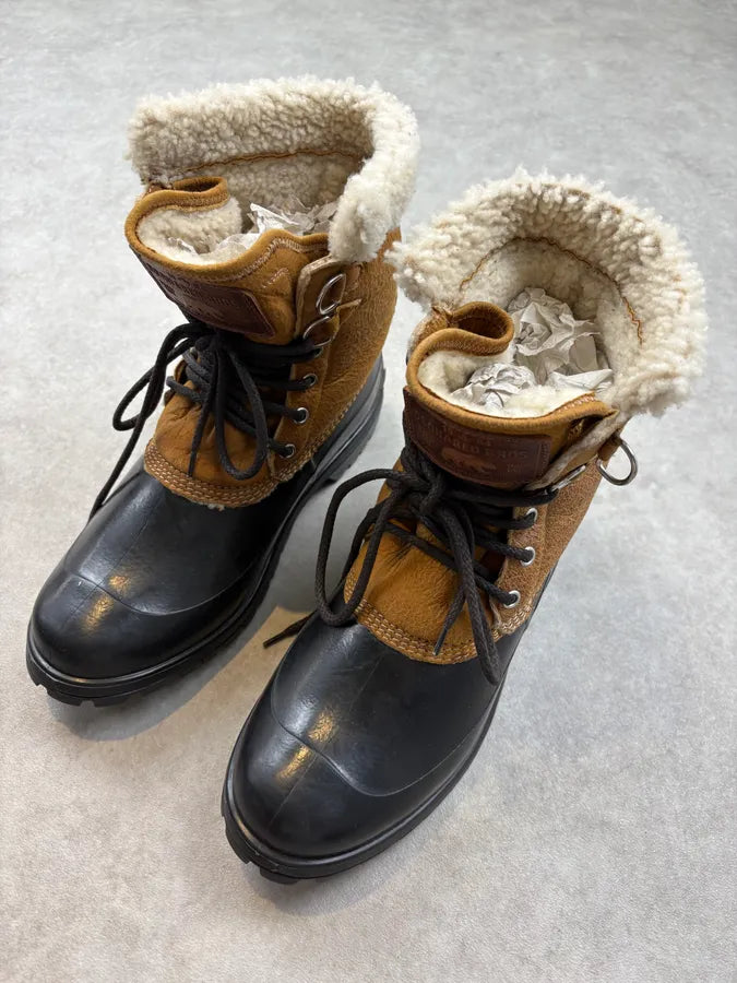 Dsquared2 Brown Shearling Leather Hiking Boots  HJugcSV 2