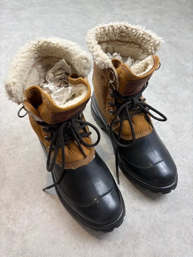 Dsquared2 Brown Shearling Leather Hiking Boots  HJugcSV 3