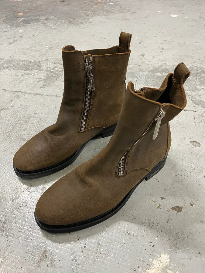 DSquared2 Brown Side Zips Chelsea Boots syqJran 2
