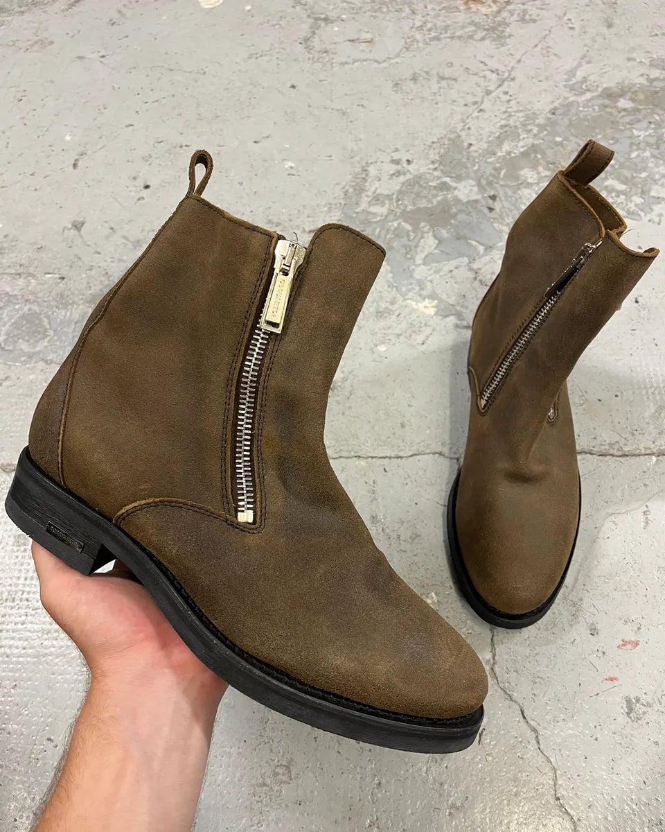 DSquared2 Brown Side Zips Chelsea Boots syqJran 0