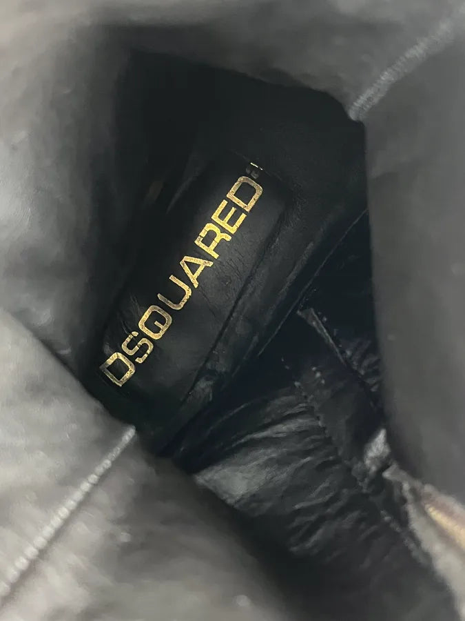 Dsquared2 Brown Suede Eroded Leather Boots FljqYLu 9
