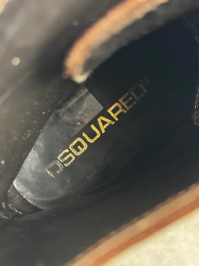 Dsquared2 Brown Suede Lace-Up Leather Boots WnZNOZu 8