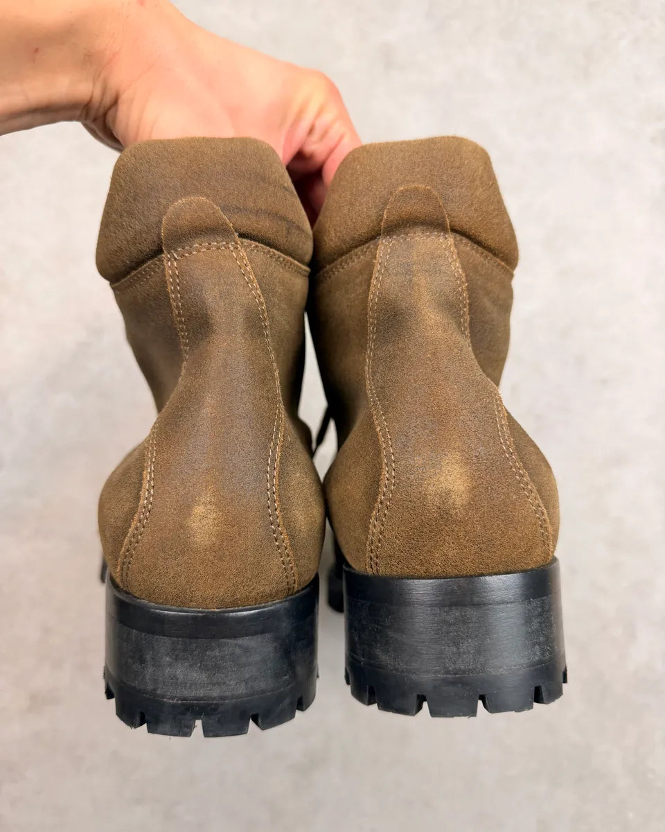 Dsquared2 Brown Suede Leather Hiking Boots qADCbnA 4