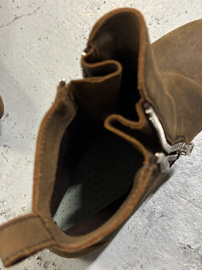 Dsquared2 Brown Suede Zip Chelsea Boots vxAVXvE 15