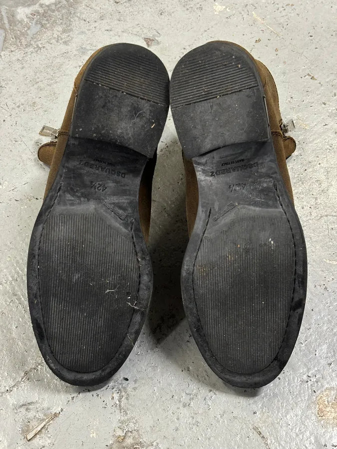 Dsquared2 Brown Suede Zip Chelsea Boots vxAVXvE 13