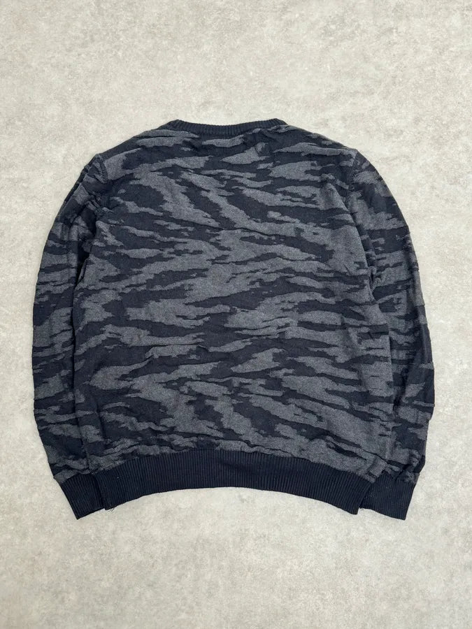 SS2015 Dsquared2 Camo Irregular Black & Grey Sweater goiBzBV 5