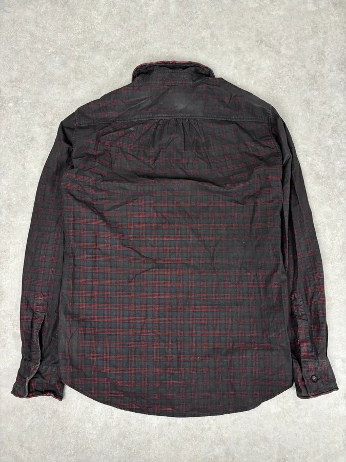 AW2014 Dsquared2 Charcoal Red Checkered Plaid Shirt  NPcJYII 4