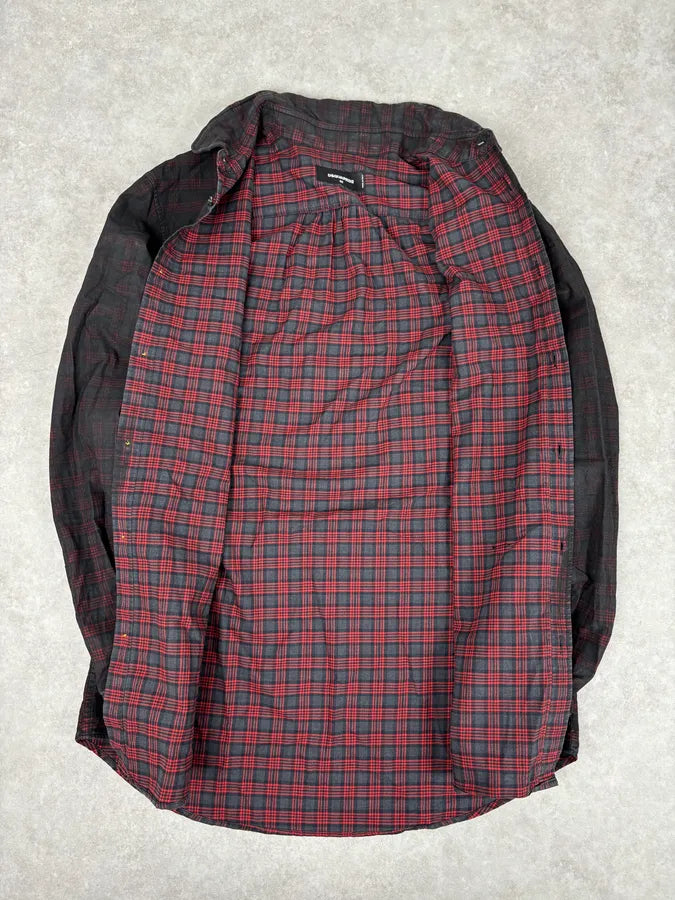 AW2014 Dsquared2 Charcoal Red Checkered Plaid Shirt  NPcJYII 7