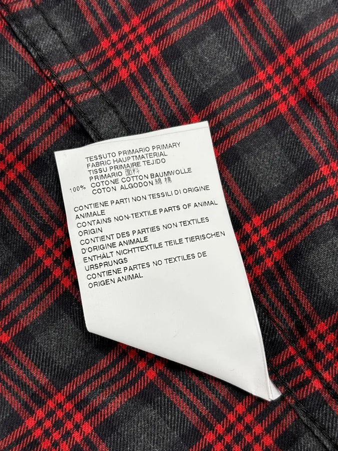AW2014 Dsquared2 Charcoal Red Checkered Plaid Shirt  NPcJYII 10