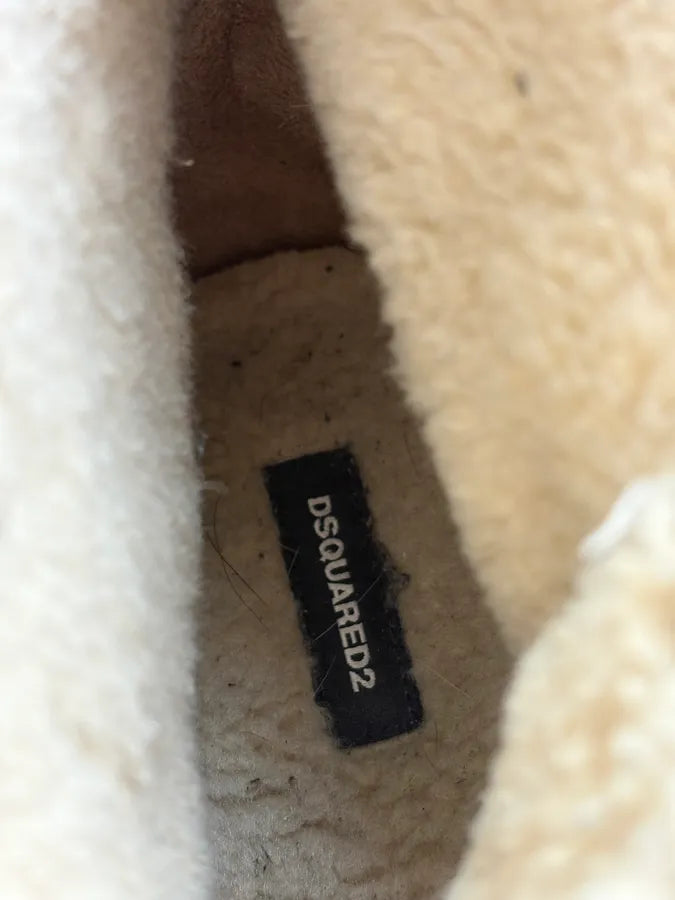 Dsquared2 Cow Fur Leather Hiking Zip Boots RPManzW 10