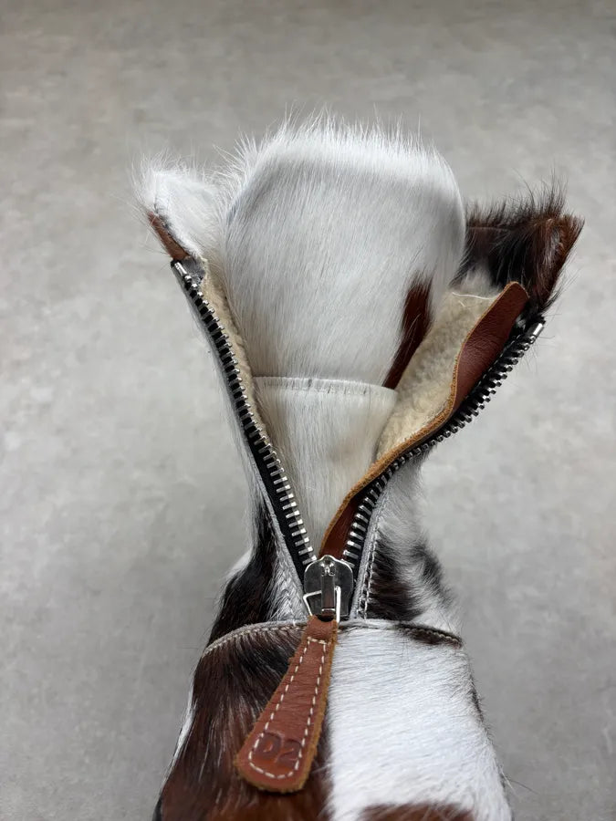 Dsquared2 Cow Fur Leather Hiking Zip Boots RPManzW 6