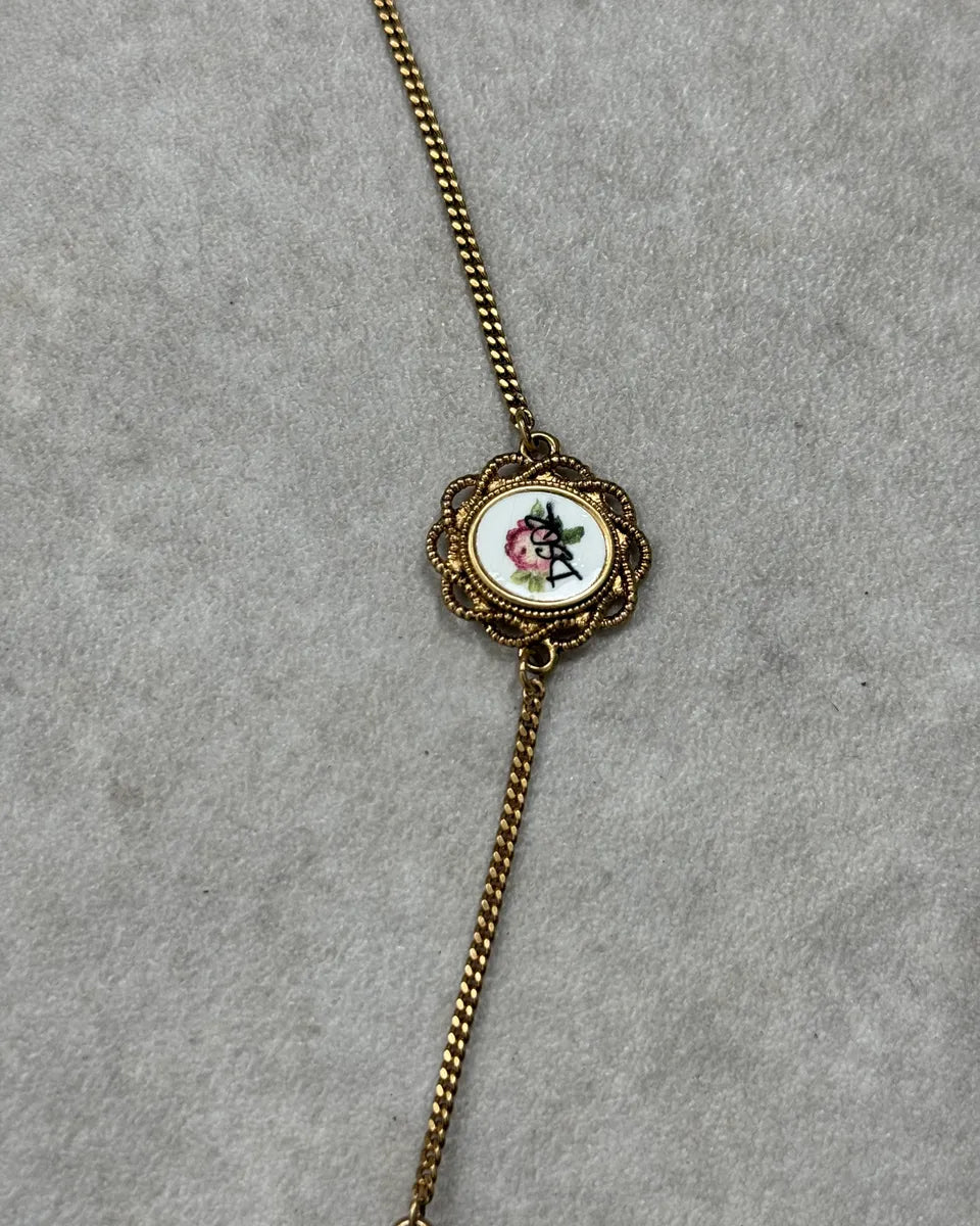 Dsquared2 Gold Metal Multi-Charm Cross Necklace BrPkqqg 3