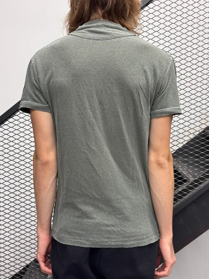 Dsquared2 Light Khaki Trompe LOeil Dog Tag Print T-Shirt fqaixeu 1