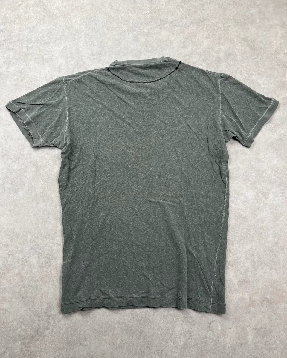Dsquared2 Light Khaki Trompe LOeil Dog Tag Print T-Shirt fqaixeu 5
