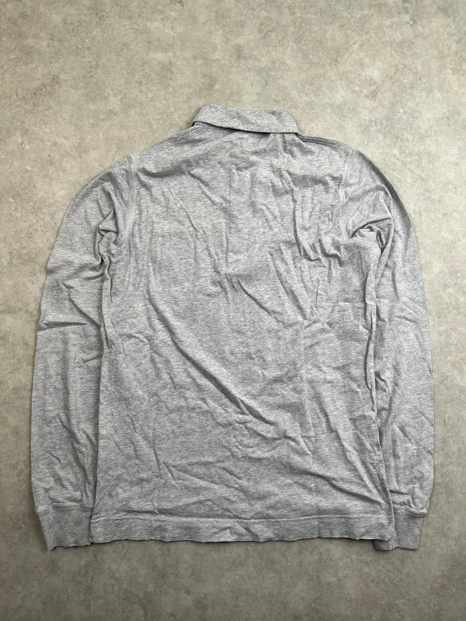 AW2008 Dsquared2 Grey Logo Ski Patch Longsleeve Polo thrQuou 3