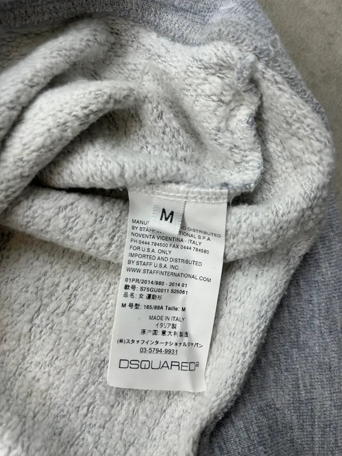 SS2014 Dsquared2 Grey Cotton Ribbed Hoodie ZGuqges 9
