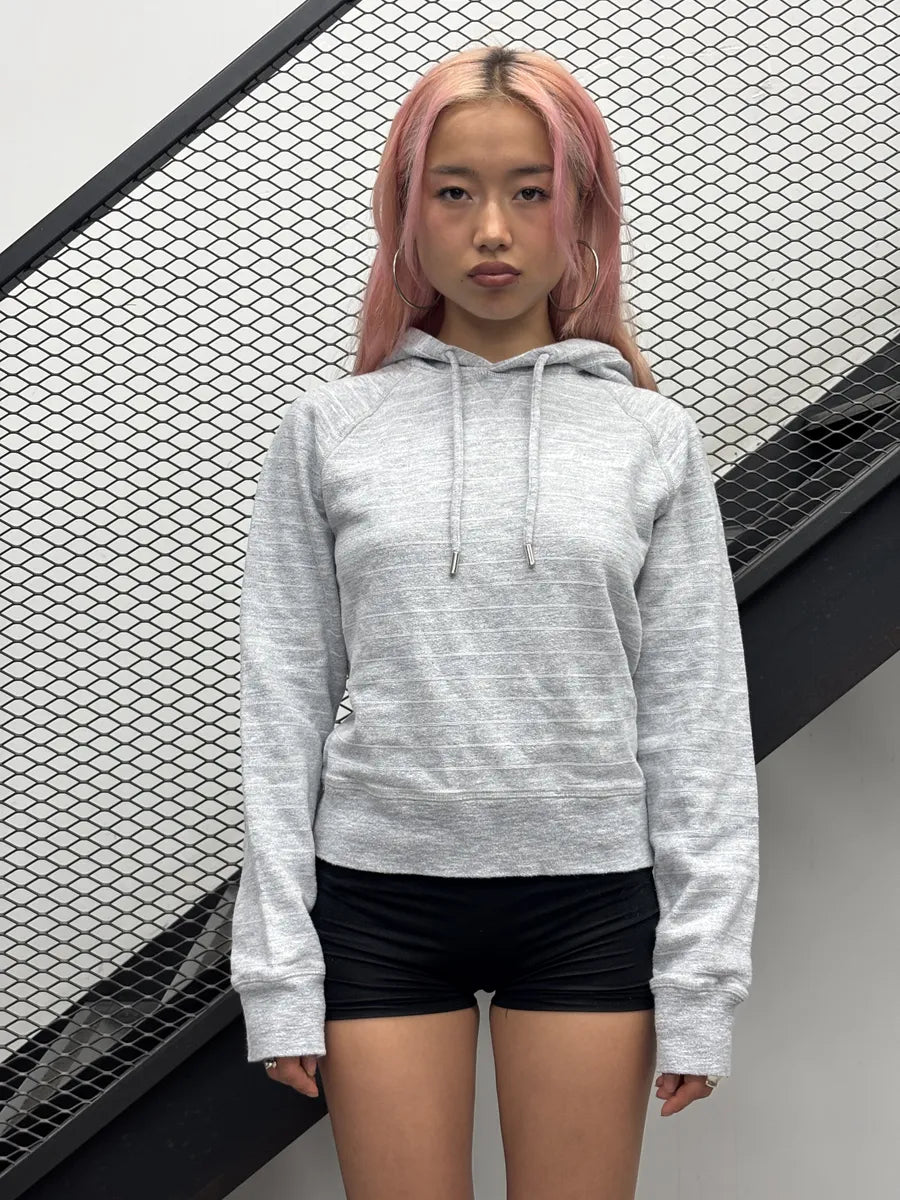 SS2014 Dsquared2 Grey Cotton Ribbed Hoodie ZGuqges 0