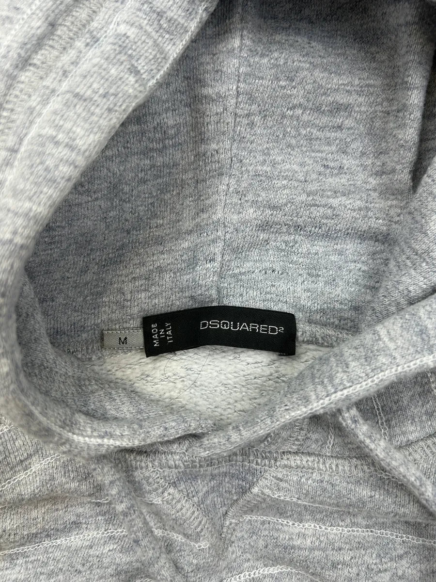SS2014 Dsquared2 Grey Cotton Ribbed Hoodie ZGuqges 5