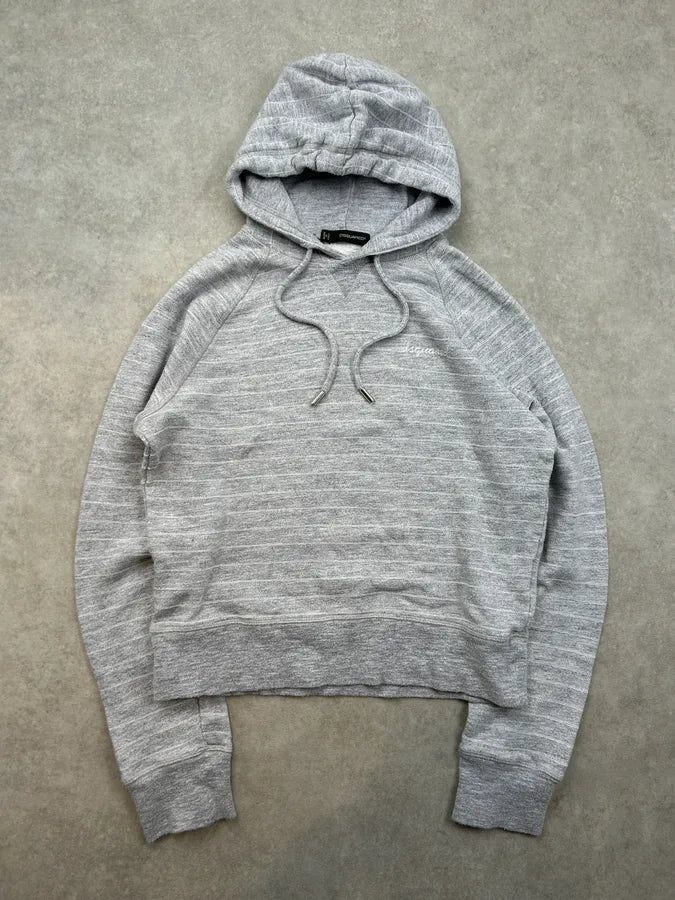 SS2014 Dsquared2 Grey Cotton Ribbed Hoodie ZGuqges 2
