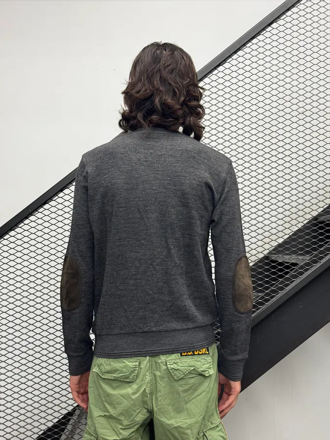 AW2011 Dsquared2 Grey Buttoned Elbow Patch Sweater oOKYKaY 3