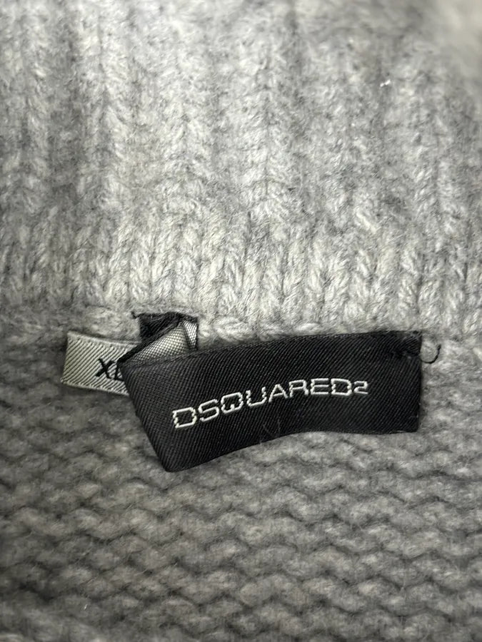 AW2007 Dsquared2 Grey Wool Embroidered Patch Turtleneck CgKoNvK 8
